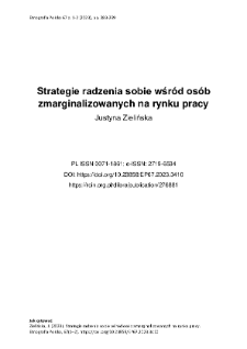 Strategie radzenia sobie wśród osób zmarginalizowanych na rynku pracy