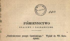 Niedrukowane poezye Gawińskiego : Wydał dr. Wł. Seredyński