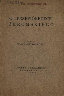 O "Przepi&oacute;reczce" Żeromskiego