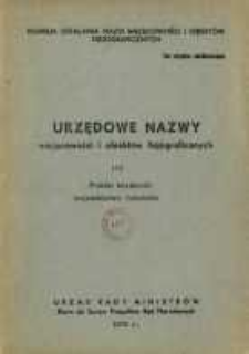 Urzędowe nazwy miejscowości i obiekt&oacute;w fizjograficznych. Nr 112; Powiat kraśnicki wojew&oacute;dztwo lubelskie