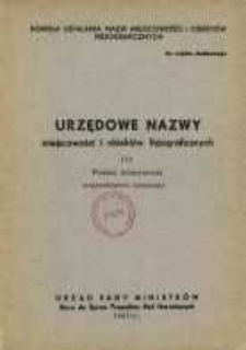 Urzędowe nazwy miejscowości i obiekt&oacute;w fizjograficznych. Nr113; Powiat lubartowski wojew&oacute;dztwo lubelskie