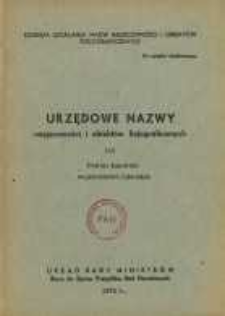 Urzędowe nazwy miejscowości i obiekt&oacute;w fizjograficznych. Nr 115; Powiat łukowski wojew&oacute;dztwo lubelskie
