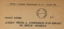 "Lalka" Prusa a "Confession d'un enfant du siècle" Musseta