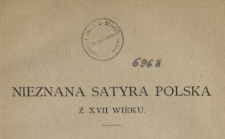 Nieznana satyra polska z XVII wieku