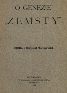 O genezie "Zemsty"