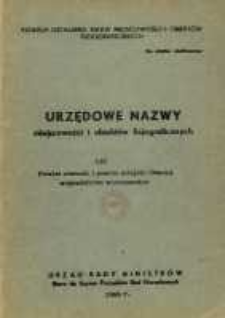 Urzędowe nazwy miejscowości i obiekt&oacute;w fizjograficznych. Nr135; Powiat otwocki i powiat miejski Otwock, wojew&oacute;dztwo warszawskie