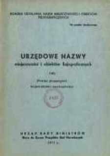 Urzędowe nazwy miejscowości i obiekt&oacute;w fizjograficznych. Nr140; Powiat przasmyski wojew&oacute;dztwo warszawskie