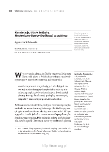 Konstelacje, triady, trójkąty. Modernizmy Europy Środkowej w praktyce