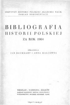 Bibliografia historii polskiej za rok 1964