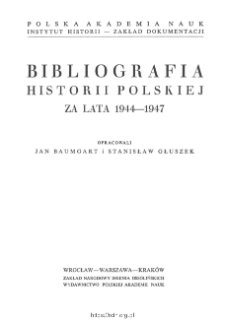 Bibliografia historii polskiej za lata 1944-1947