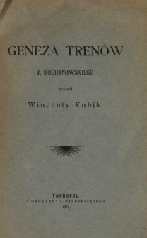 Geneza Tren&oacute;w