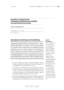 Imperium w klimakterium. O współczesnej literaturze rosyjskiej z perspektywy hormonalnej