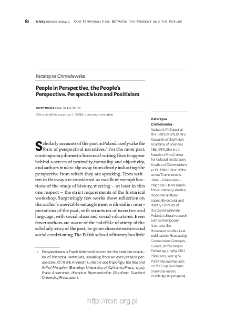 People in Perspective, the People’s Perspective. Perspectivism and Positivism