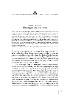 Heidegger and his Heirs