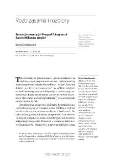 Sensacja-rewelacja! Prequel futuryzmu! Baron-Milian na tropie!