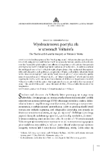 Wyobrażeniowa poetyka zła w utworach Voltaire&rsquo;a