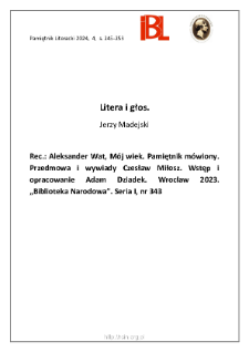 Litera i głos.