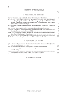 Pamiętnik Literacki, Z. 4 (2024), Contents of the Fascicle.