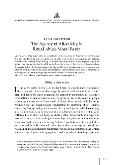 The Agency of Affectivity in Ritual Abuse Moral Panic