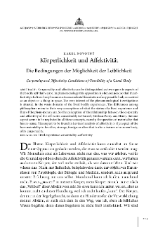 K&ouml;rperlichkeit und Affektivit&auml;t
