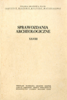 Sprawozdania Archeologiczne T. 28 (1976), Sesje i konferencje