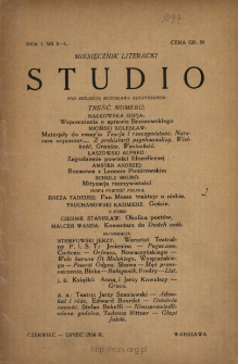 Studio : miesięcznik literacki 1936 N.3-4