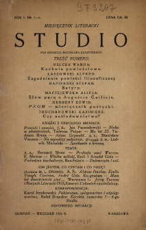 Studio : miesięcznik literacki 1936 N.5-6