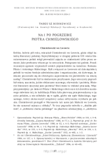 Na i po pogrzebie Chmielowskiego