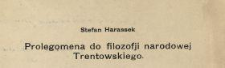 Prolegomena do filozofji narodowej Trentowskiego