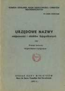 Urzędowe nazwy miejscowości i obiekt&oacute;w fizjograficznych. Nr186; Powiat świecki wojew&oacute;dztwo bydgoskie