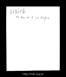 Lisice. Files of Sierpc district in the Middle Ages. Files of Historico-Geographical Dictionary of Masovia in the Middle Ages