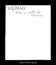 Rzężawy. Files of Sierpc district in the Middle Ages. Files of Historico-Geographical Dictionary of Masovia in the Middle Ages