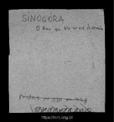 Sinog&oacute;ra. Files of Sierpc district in the Middle Ages. Files of Historico-Geographical Dictionary of Masovia in the Middle Ages