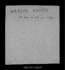 Warzyn Kmiecy. Files of Sierpc district in the Middle Ages. Files of Historico-Geographical Dictionary of Masovia in the Middle Ages