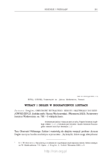 Witkacy i Degler w biograficznych lustrach.