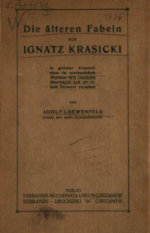 Die &auml;lteren Fabeln
