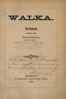 Walka : wiersz