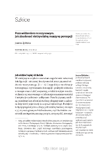 Poza widzeniem maszynowym. Jak zbudować nietrywialną maszynę percepcji.