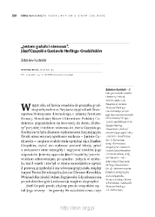 "Jestem gaduła i niemowa". Józef Czapski o Gustawie Herlingu-Grudzińskim.