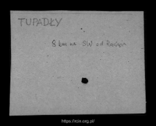 Tupadły. Files of Raciaz district in the Middle Ages. Files of Historico-Geographical Dictionary of Masovia in the Middle Ages