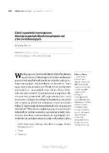 Ciała i opowieści nomadyczne. Aborcja w pamiętnikach mieszkanek wsi z lat sześćdziesiątych.