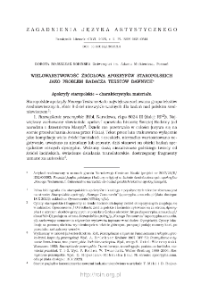 Wielowarstwowość źródłowa apokryfów staropolskich jako problem badacza tekstów dawnych.