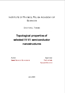 Topological properties of selected IV-VI semiconductor nanostructures