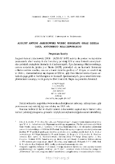 August Antoni Jakubowski wobec biografii oraz dzieła ojca, Antoniego Malczewskiego.