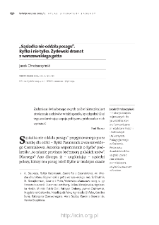 "Sąsiadka nie oddała posagu". Ryfka i nie tylko. Żydowski dramat z warszawskiego getta.