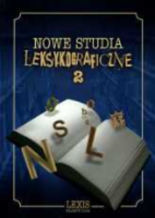 Nowe studia leksykograficzne. 2