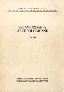 Sprawozdania Archeologiczne T. 27 (1975), Sesje i koferencje