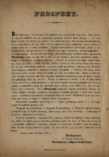 Prospekt : [Incipit:] Brak moralnego i narodowego wykształcenia ludu szczególniej wiejskiego ...