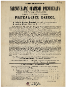 Nadzwyczajne obniżenie prenumeraty od nowego roku 1871. na pismo tygogniowe ilustrowane Przyjaciel dzieci : prospekt