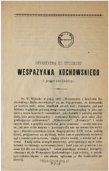 Przyczynek do życiorysu Wespazyana Kochowskiego i jego rodziny